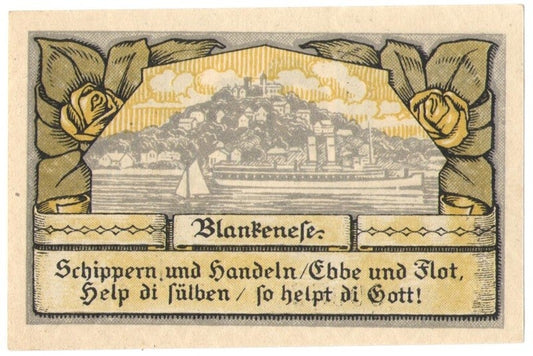 20 Pf banknot zastępczy Blankenese 1921