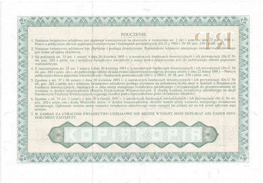 Powszechne świadectwo udziałowe, AF0531678