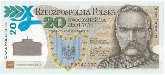 20 zł, 100. rocznica utworzenia Legionów Polskich, brak etui NBP